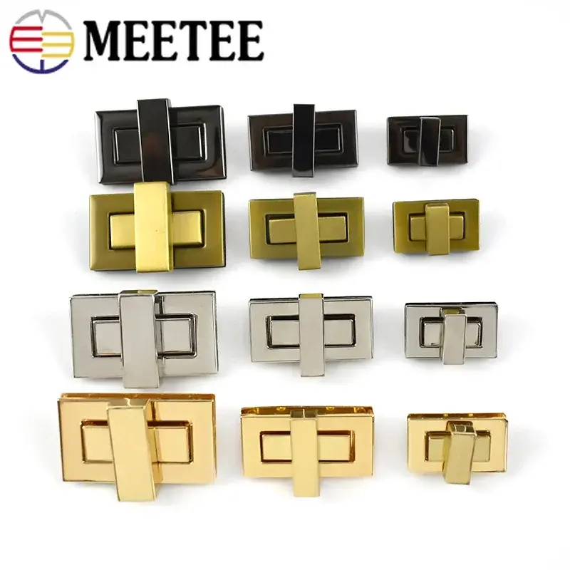 2/4/5Pcs 27/32/44/52mm Metal Lock Buckle Turn Twist Closure Clasp For Handbag Purse Bag Snap Hooks DIY Leather Craft Accessories