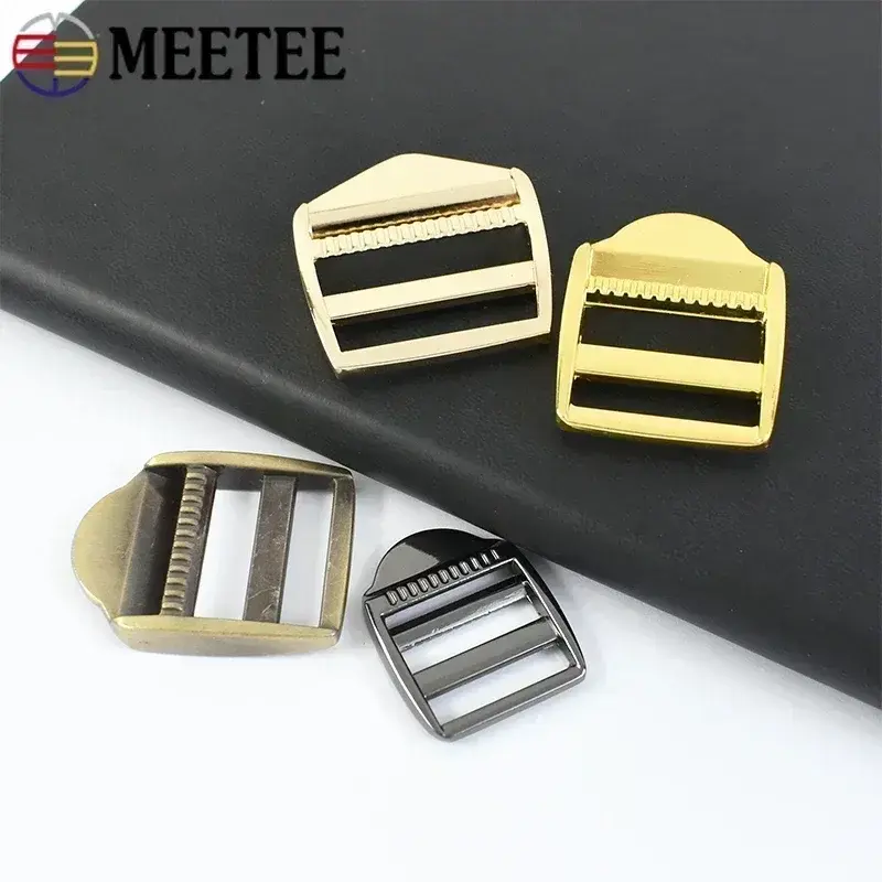 2-10Pcs 20-38mm Metal Buckles for Bag Strap Dress Belt Adjuster Clasp Pet Collar Slider Tri-Glide Hooks DIY Sewing Accessories