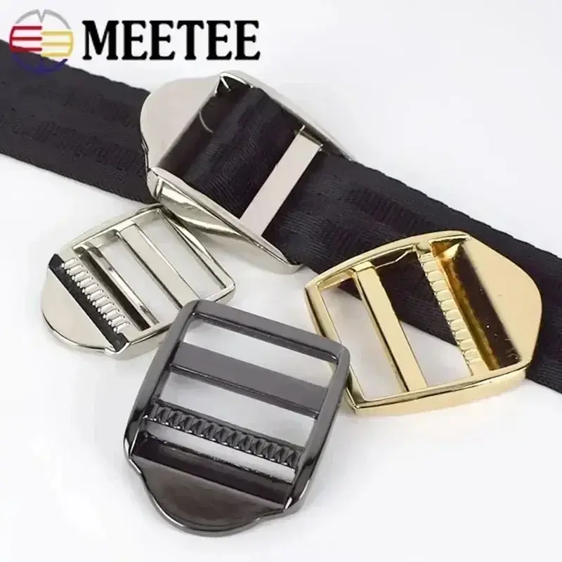 2-10Pcs 20-38mm Metal Buckles for Bag Strap Dress Belt Adjuster Clasp Pet Collar Slider Tri-Glide Hooks DIY Sewing Accessories