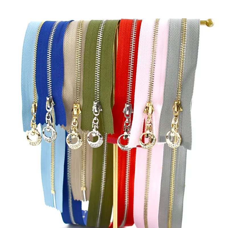5Pcs 3# Metal Zippers 15-30cm Length Decorative Zips Closure for Sewing Bag Coat DIY Clothing Accessories Replacement Repair Kit