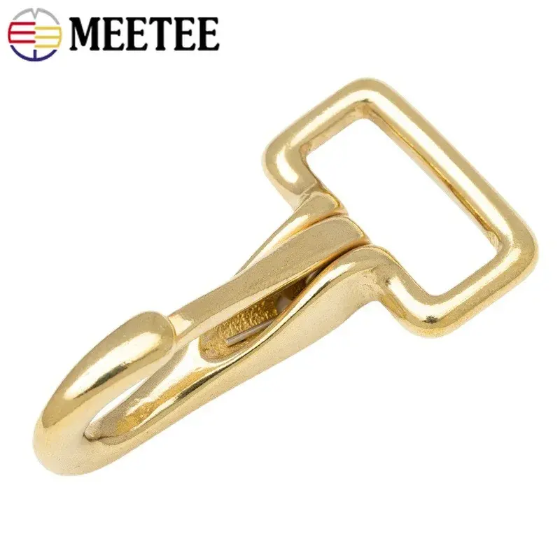 2-5Pcs Solid Brass Small Buckle Hook Metal Bags Strap Buckles Dog Collar Keychain Lobster Clasp DIY Leather Sewing Accessories