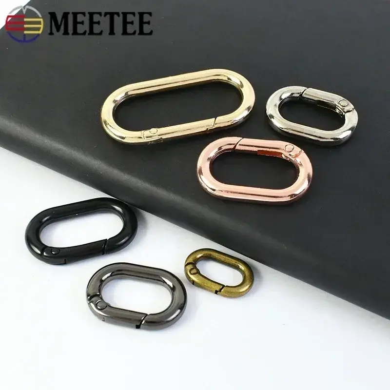 5/10Pcs 13-40mm Metal Strap Buckles for Bag Keychain Spring Ring Buckle Handbag Connect Clasp Hook Loop DIY Hardware Accessories