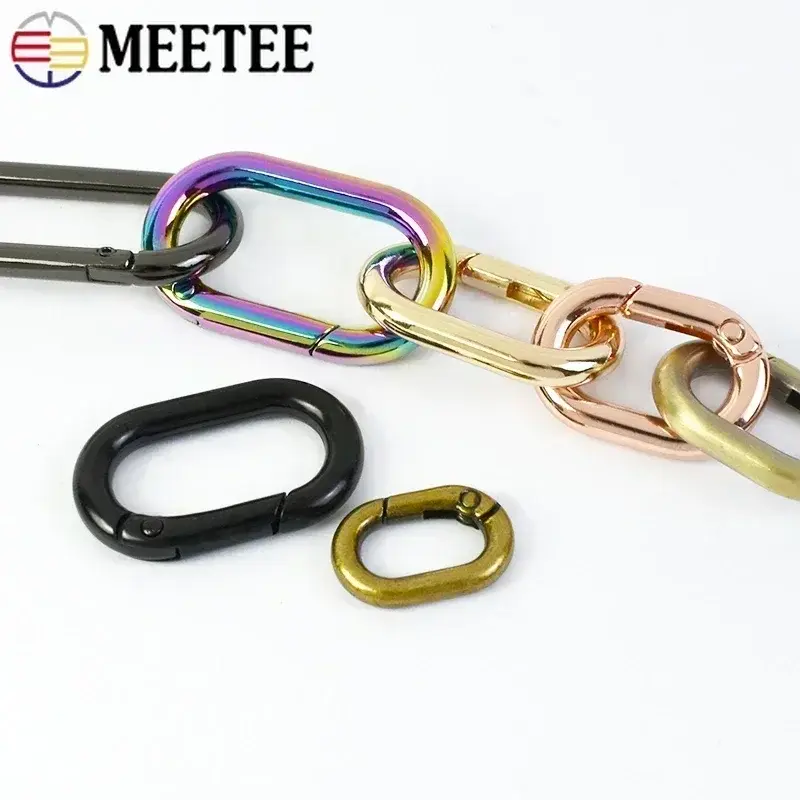 5/10Pcs 13-40mm Metal Strap Buckles for Bag Keychain Spring Ring Buckle Handbag Connect Clasp Hook Loop DIY Hardware Accessories