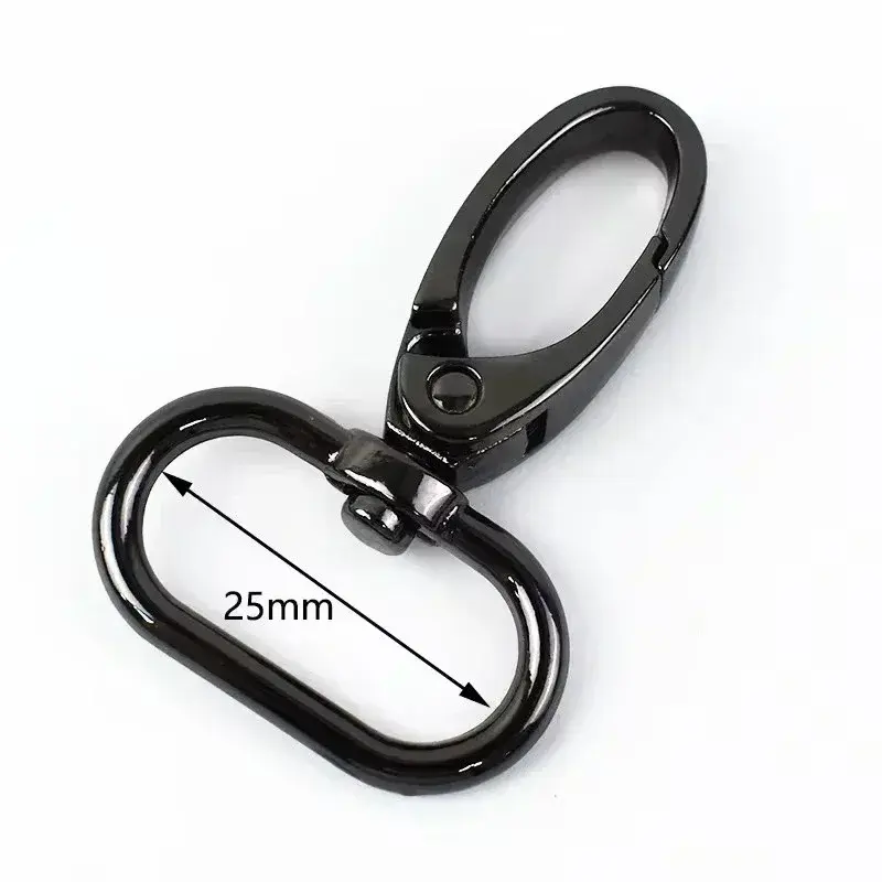 5/10/20Pcs 25mm Metal Swivel Lobster Clasps Strap Buckles Webbing Snap Hooks for Bags Handbag Hangers Keychains DIY Accessories