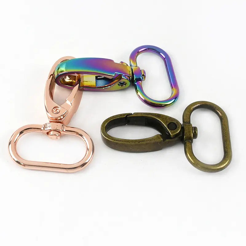 5/10/20Pcs 25mm Metal Swivel Lobster Clasps Strap Buckles Webbing Snap Hooks for Bags Handbag Hangers Keychains DIY Accessories