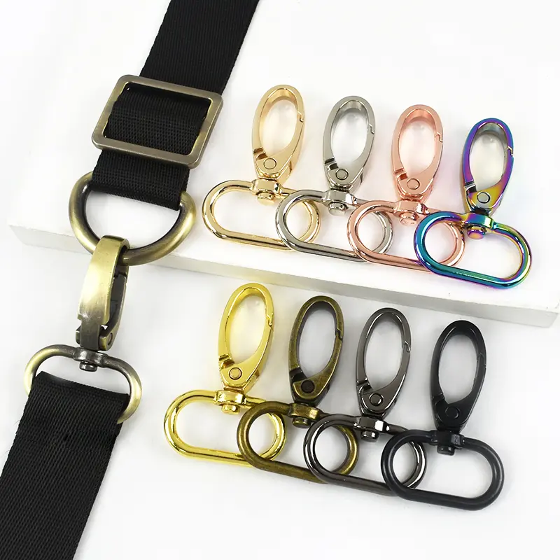 5/10/20Pcs 25mm Metal Swivel Lobster Clasps Strap Buckles Webbing Snap Hooks for Bags Handbag Hangers Keychains DIY Accessories