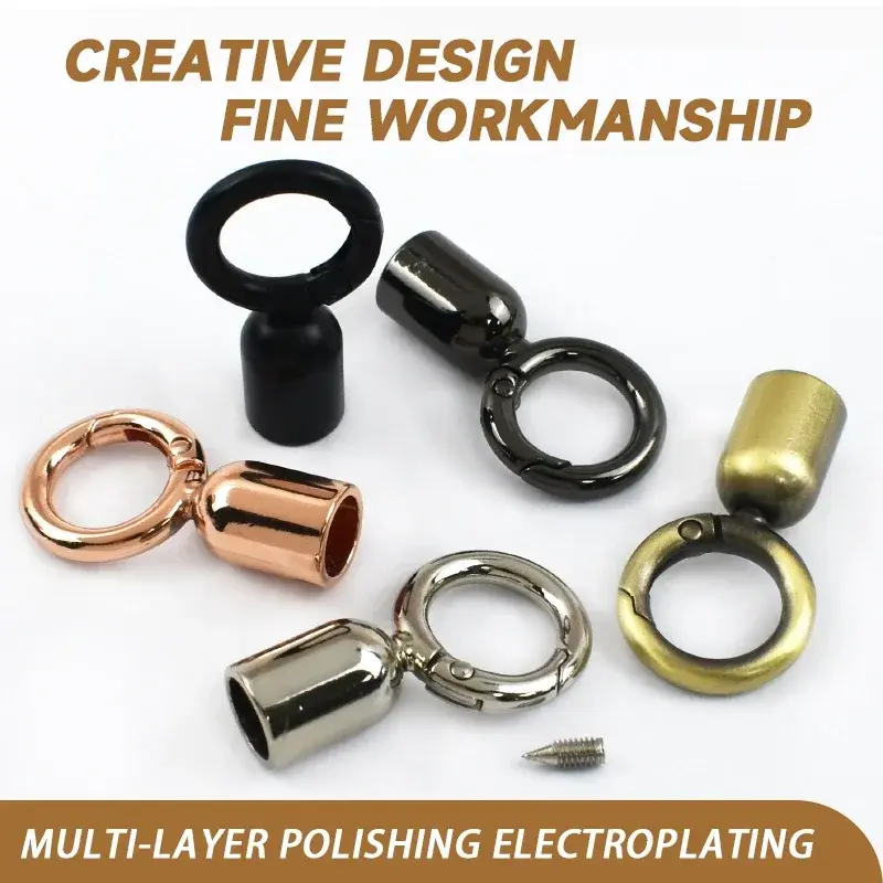 Meetee 4/10/20Pcs 13mm Metal Buckles For Bag Strap Tassel Cap Clasp Hook Rope Cord Lock Handbag Connector Hanger DIY Accessories