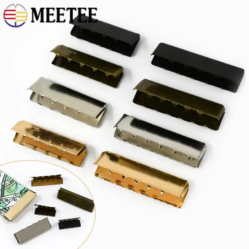 10/30/50Pcs Metal Buckle for Strap Pants Belt Zipper Tail Clip Buckles Wallet Leather End Stopper Clasp DIY Sewing Accessories