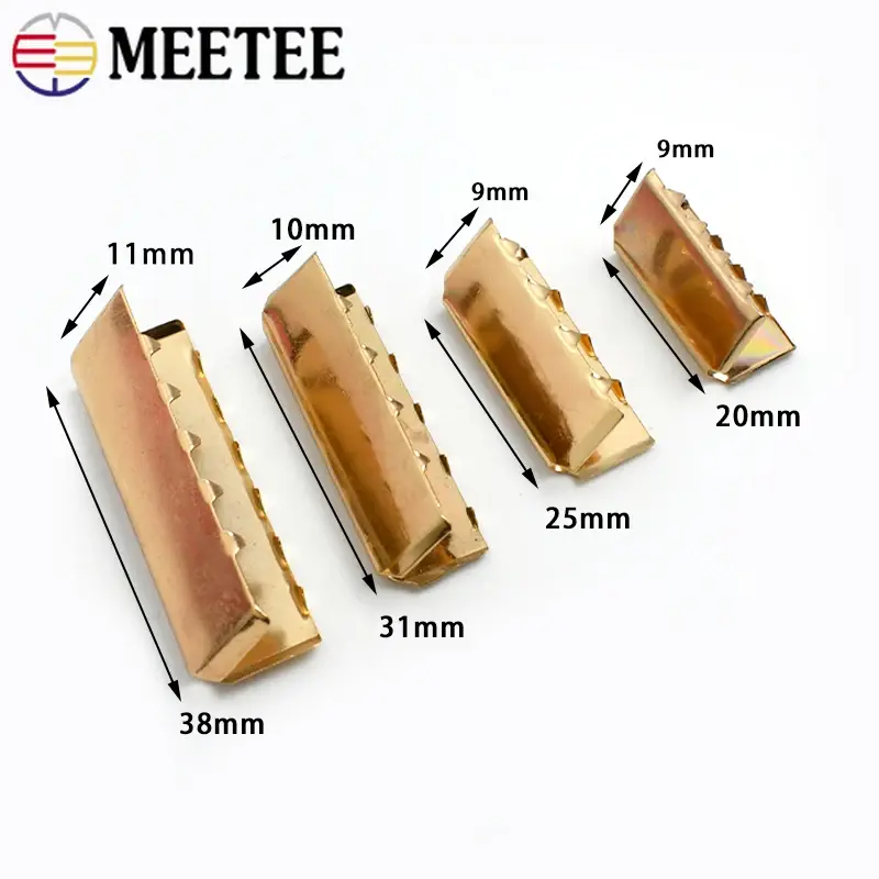 10/30/50Pcs Metal Buckle for Strap Pants Belt Zipper Tail Clip Buckles Wallet Leather End Stopper Clasp DIY Sewing Accessories