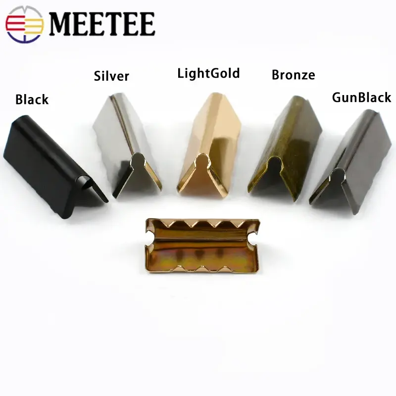 10/30/50Pcs Metal Buckle for Strap Pants Belt Zipper Tail Clip Buckles Wallet Leather End Stopper Clasp DIY Sewing Accessories