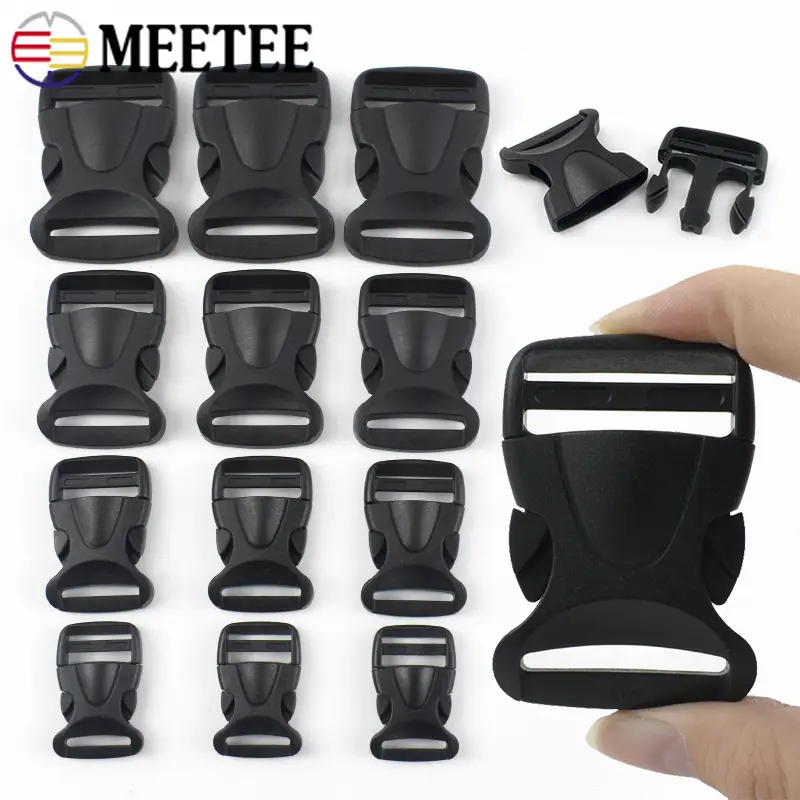 2-10Pcs 20/25/32/38mm Plastic Release Buckles for Bags Belt Black Backpack closure Buckle dog collar webbing Adjuster Snap Hooks