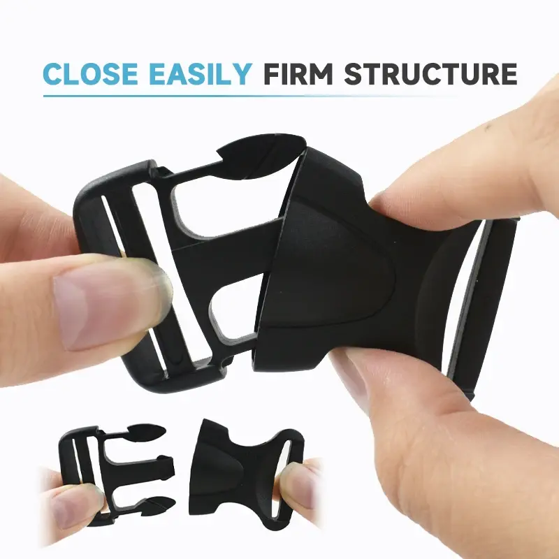 2-10Pcs 20/25/32/38mm Plastic Release Buckles for Bags Belt Black Backpack closure Buckle dog collar webbing Adjuster Snap Hooks