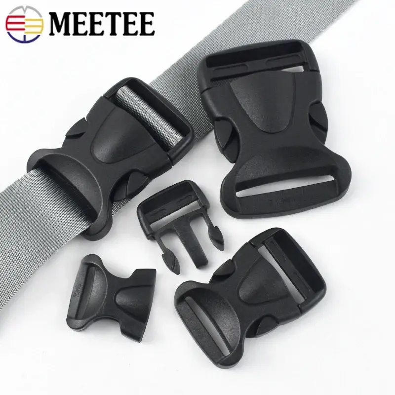 2-10Pcs 20/25/32/38mm Plastic Release Buckles for Bags Belt Black Backpack closure Buckle dog collar webbing Adjuster Snap Hooks