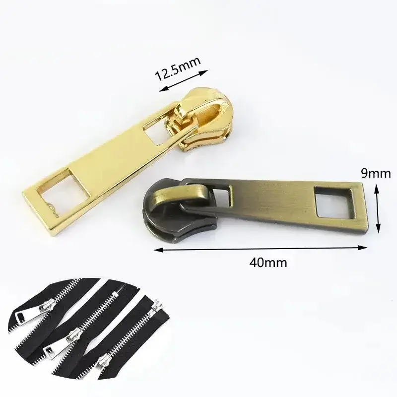 5# 10-30Pcs Zipper Sliders for Metal Nylon Resin Zippers Tape Clothes Purse Zip Puller Head Repair Kits Bag Sewing Accessories