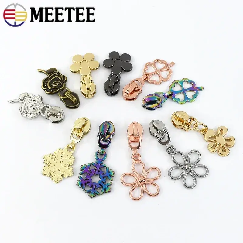 5/10/20Pcs 5# Nylon Zippers Slider for Zipper Tapes Bag Purse Plastic Coil Zips Pulls Luggage Sewing Accessories