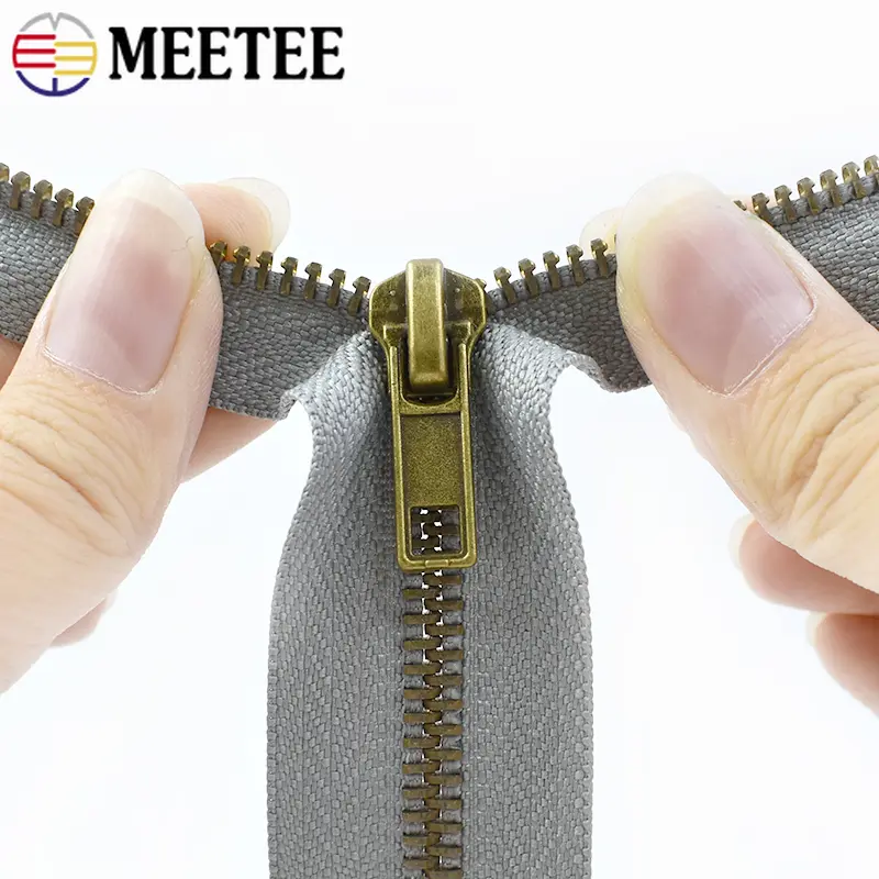 2/5/10Pcs 3#5# 20cm Bronze Metal Zipper for Sewing Clothes Pants Close-end Zippers Coat Auto Lock Zip Repair Kit DIY Accessories