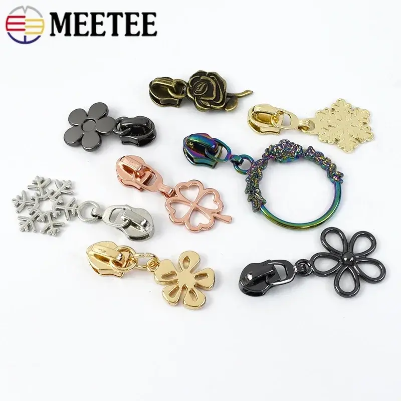 5/10/20Pcs 5# Nylon Zippers Slider for Zipper Tapes Bag Purse Plastic Coil Zips Pulls Luggage Sewing Accessories