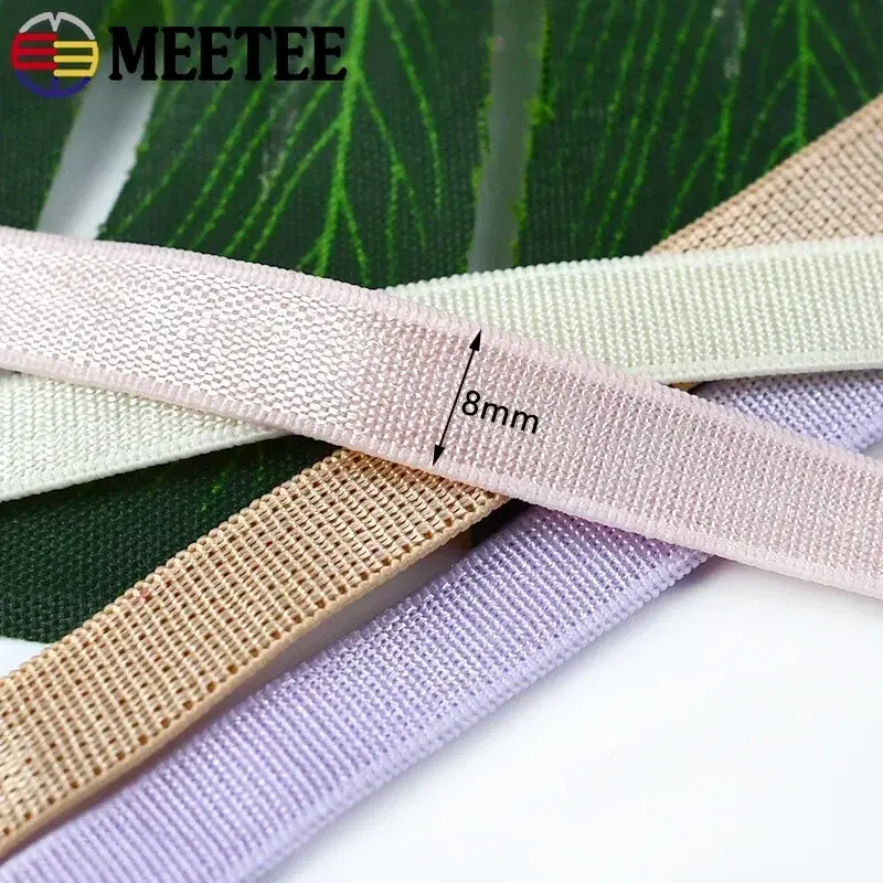 8mm Sewing Elastic Band for Bra Shoulder Strap Webbing Tape Underwear Rubber Ribbon DIY Clothing Accessories
