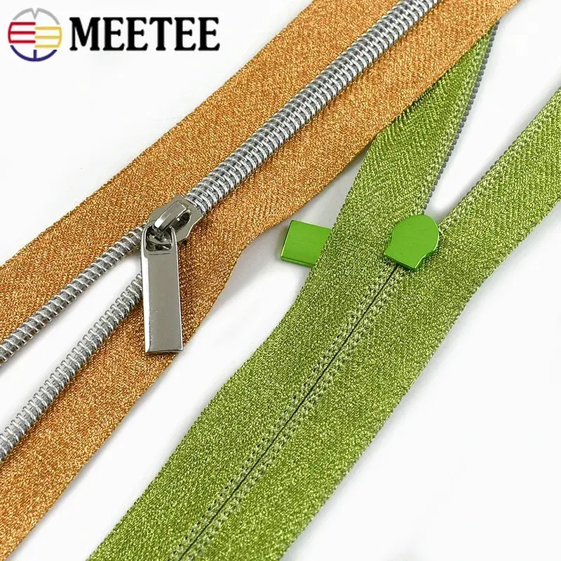 1-10M 5# Nylon Zipper Tape With Zippers Slider for Bag Clothing Coil Zips Pulls Decoration Zip Repair Kit DIY Sewing Accessories