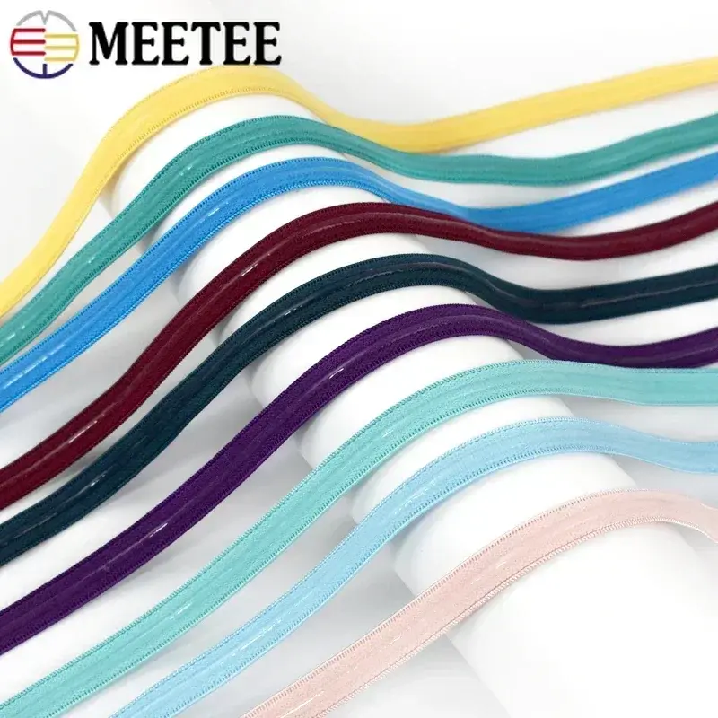 2/4/10/20M 10mm Silicone Elastic Band For Clothes Bra Non-slip Stretch Ribbon Underwear Rubber Bands DIY Belt Sewing Accessories