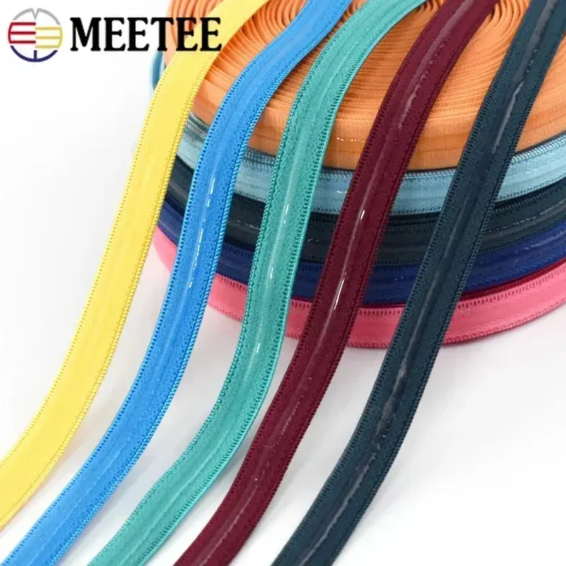 2/4/10/20M 10mm Silicone Elastic Band For Clothes Bra Non-slip Stretch Ribbon Underwear Rubber Bands DIY Belt Sewing Accessories