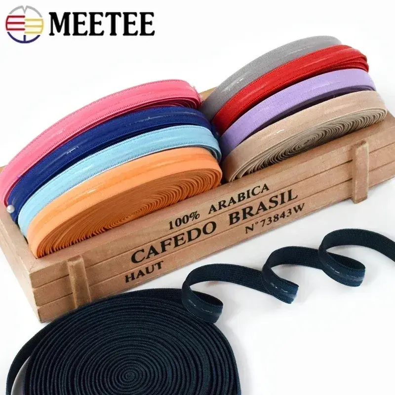 2/4/10/20M 10mm Silicone Elastic Band For Clothes Bra Non-slip Stretch Ribbon Underwear Rubber Bands DIY Belt Sewing Accessories