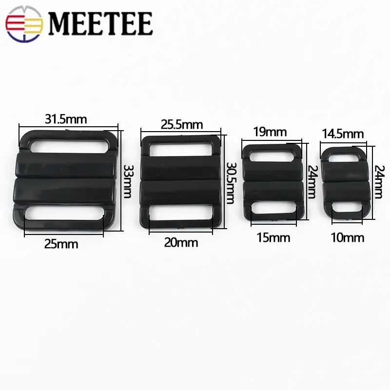 20Sets 10/15/20/25mm Plastic Bra Buckles Underwear Bikini Strap Clasp Closure Swimwear Button Hooks DIY Sewing Accessories