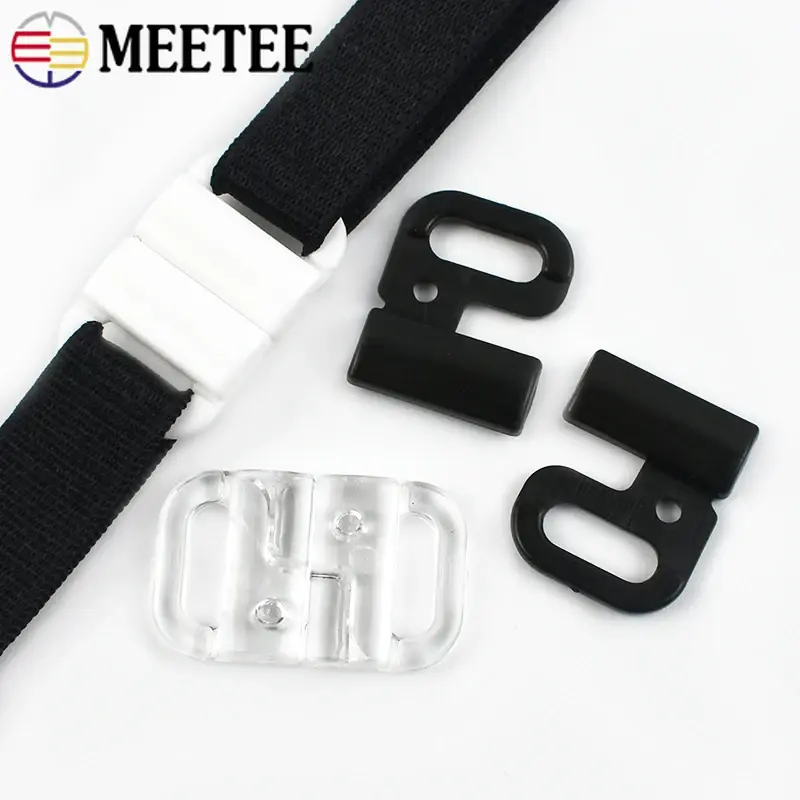 20Sets 10/15/20/25mm Plastic Bra Buckles Underwear Bikini Strap Clasp Closure Swimwear Button Hooks DIY Sewing Accessories