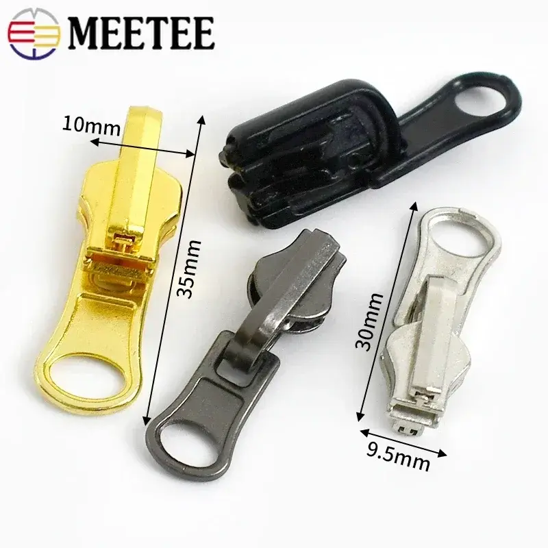 5/10/20Pcs Zipper Pull 3# 5# 8# Double Sided Rotary Zip Sliders Head Jacket Garment Decor Zippers Slider DIY Sewing Accessories