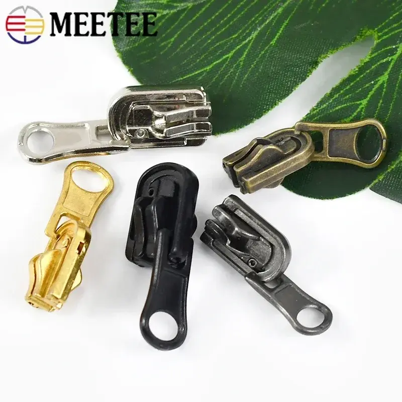 5/10/20Pcs Zipper Pull 3# 5# 8# Double Sided Rotary Zip Sliders Head Jacket Garment Decor Zippers Slider DIY Sewing Accessories