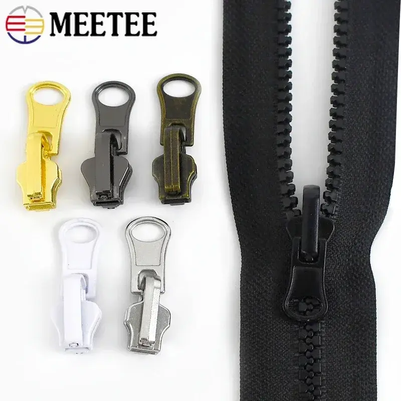5/10/20Pcs Zipper Pull 3# 5# 8# Double Sided Rotary Zip Sliders Head Jacket Garment Decor Zippers Slider DIY Sewing Accessories