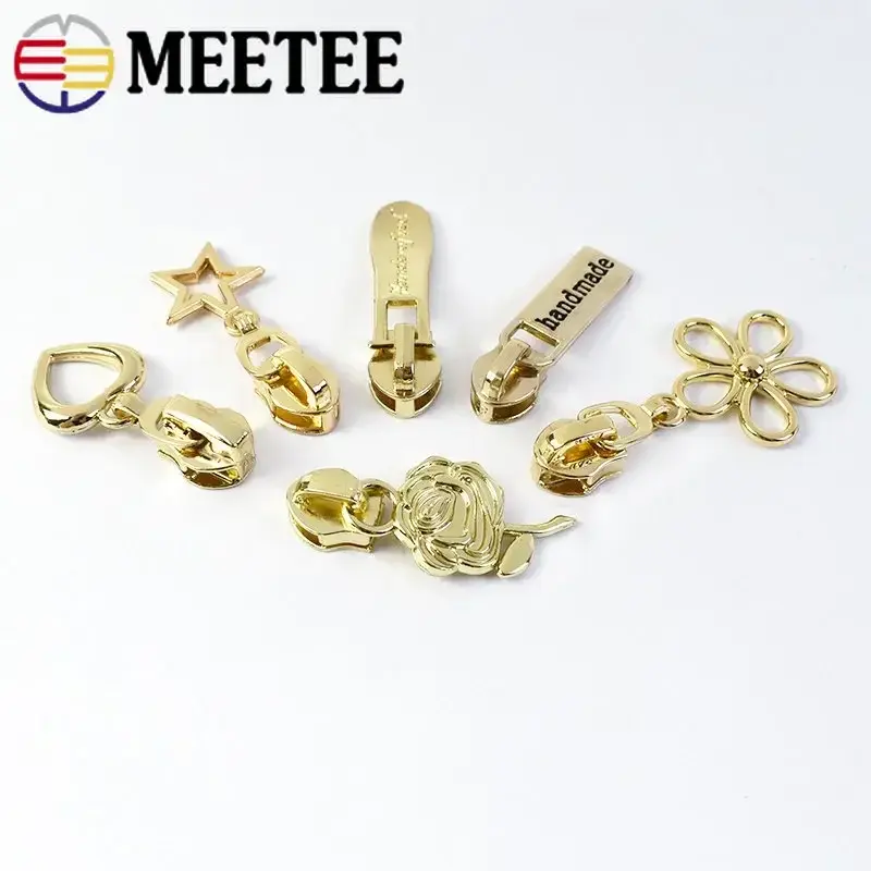 5/10Pcs 5# Zipper Sliders for Nylon Zippers Tape Bag Purse Zips Pulls Shoes Coat Zip Heads Repair Kits DIY Sewing Accessories