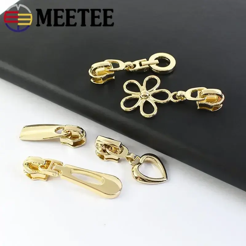5/10Pcs 5# Zipper Sliders for Nylon Zippers Tape Bag Purse Zips Pulls Shoes Coat Zip Heads Repair Kits DIY Sewing Accessories