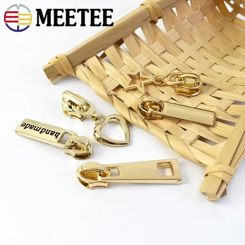 5/10Pcs 5# Zipper Sliders for Nylon Zippers Tape Bag Purse Zips Pulls Shoes Coat Zip Heads Repair Kits DIY Sewing Accessories