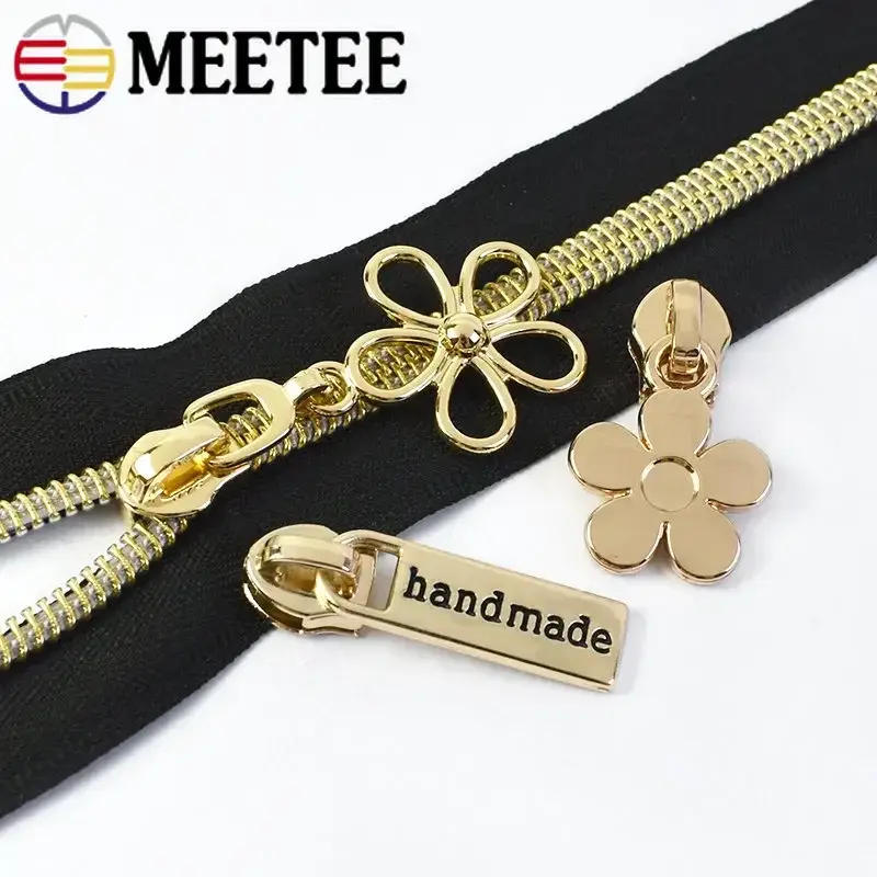 5/10Pcs 5# Zipper Sliders for Nylon Zippers Tape Bag Purse Zips Pulls Shoes Coat Zip Heads Repair Kits DIY Sewing Accessories