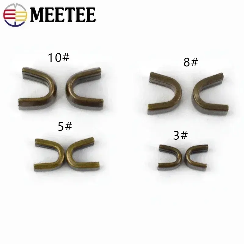 50g 3# 5# 8# 10# U Zipper Stopper Zip End Lock Non-slip for Metal/Nylon/Resin Zippers Tail Clip Repair Kit DIY Sewing Accessory