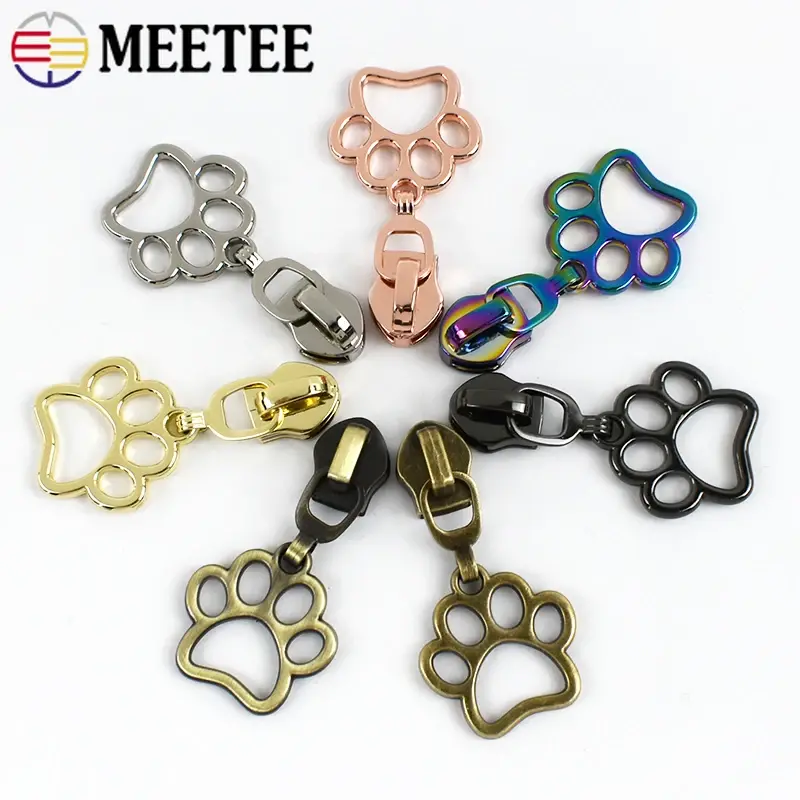 5-50Pcs Meetee 5# Zipper Slider for Nylon Zippers Tape Garment Luggage Zips Head Bag Jacket Zip Pull Repair Kits DIY Accessories