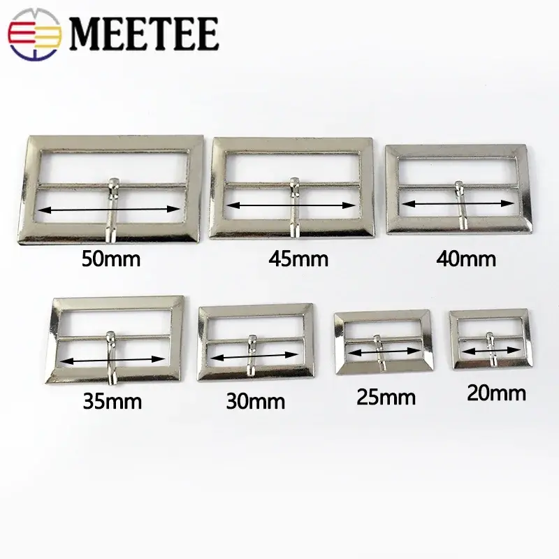 20-50mm Metal Pin Buckle for Bags Strap Belt Tri Glide Slider Adjuster Webbing Shoes Clasp Hook DIY Sewing Garment Accessories