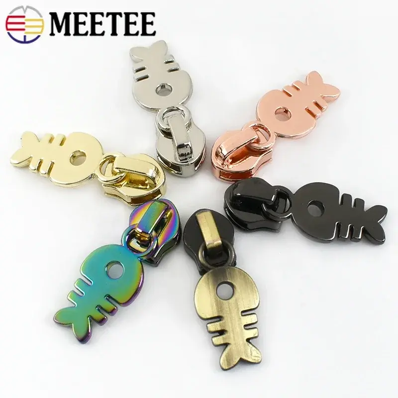 5/10/20Pcs 5# Zipper Pulls for Sewing Nylon Zippers Tape Bags Pocket Zips Sliders Head Clothing Luggage DIY Garment Accessories