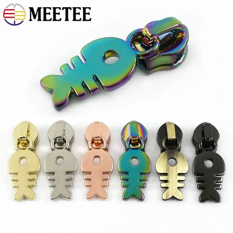 5/10/20Pcs 5# Zipper Pulls for Sewing Nylon Zippers Tape Bags Pocket Zips Sliders Head Clothing Luggage DIY Garment Accessories