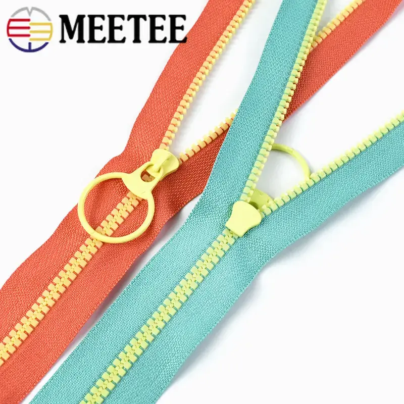 5/10Pcs 3# Colored Resin Zippers O Ring Zipper Pulls Jacket Closure Zips Wallet Sewing Zip Repair Kit DIY Decoration Accessories