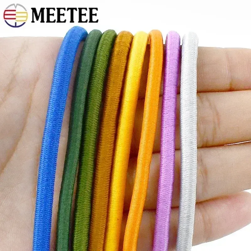 5/10Meters 4mm Elastic Bands for Hairband Sewing Stretch Rubber Tapes Rope Belt Spring String Cords DIY Clothes Accessories