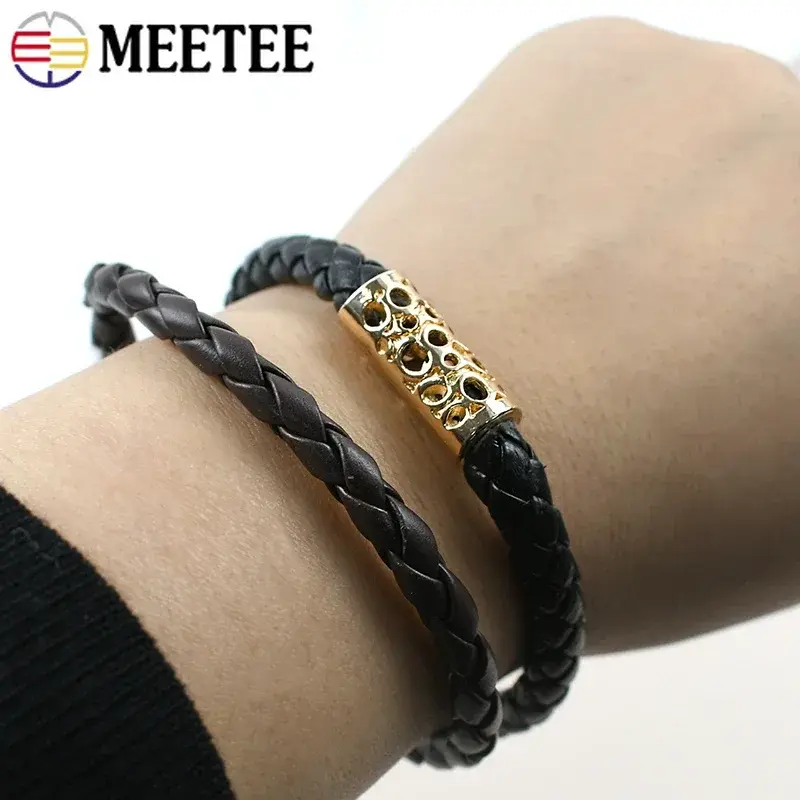 5Meters PU Leather Braided Cord 3-10mm Round Rope DIY Jewelry Making Keychain Bracelet Craft Supplies Black Coffee Macrame