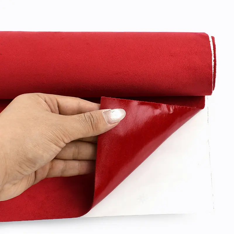 50/100x143cm Synthetic Leather Self-adhesive Fabric Suede Adhesive Fabrics By Meter Car Interior Door Velvet Cloth DIY Trims