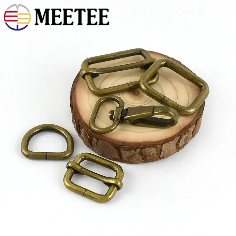 2/5Pcs Metal Ring Buckle 20/25/32/38mm D Buckles Lobster Clasp Tri-glide Webbing Adjuster Clasps Bag Strap Hook Accessories