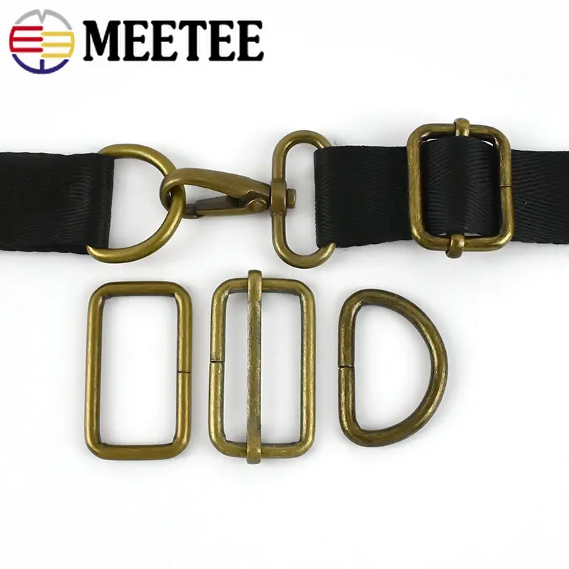 2/5Pcs Metal Ring Buckle 20/25/32/38mm D Buckles Lobster Clasp Tri-glide Webbing Adjuster Clasps Bag Strap Hook Accessories