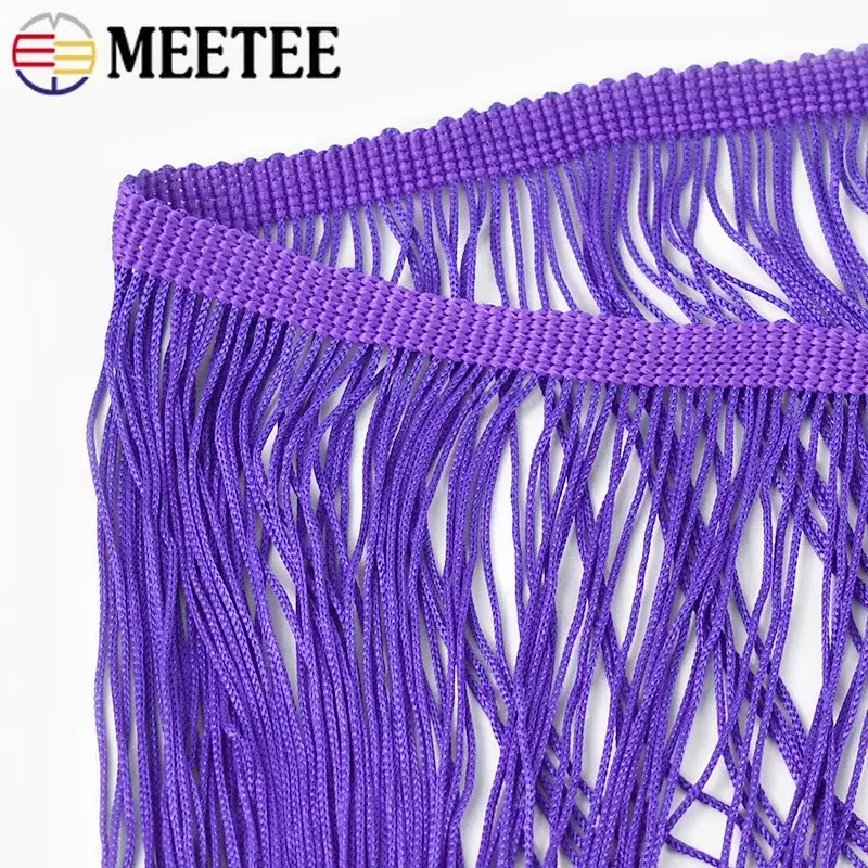 5/10M 20cm Polyester Tassel Fringes For Sewing Latin Dress Trim Lace Ribbon Garment Curtain Decorative Trimming DIY Accessories