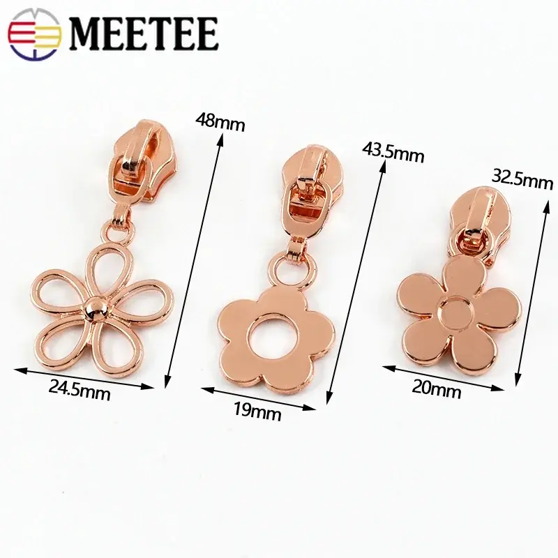 5-20Pcs Meetee 5# Nylon Zipper Sliders Bags Pocket Zippers Heads Clothes Zip Pull Repair Kits DIY Replacement Sewing Accessories