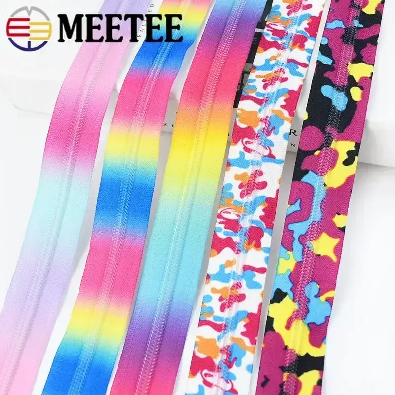 1-10M 5# Nylon Coil Zipper By The Meter For Sewing Bag Jacket Zips Tape Repair Kit DIY Shoes Garment Decoraction Zip Accessories