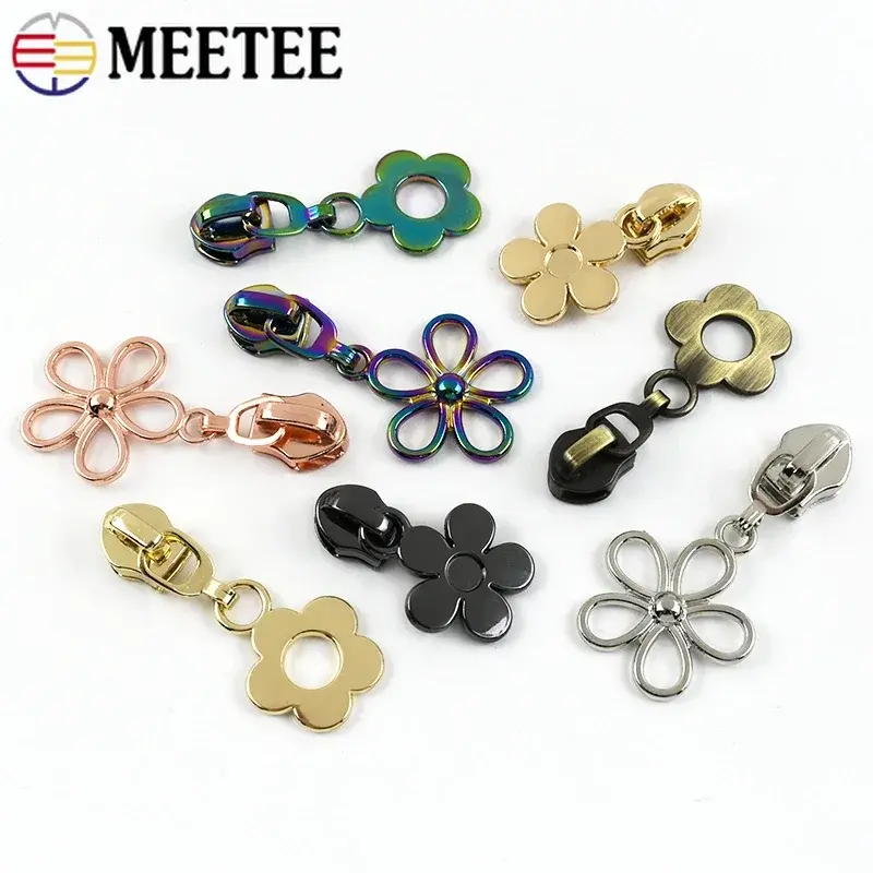 5-20Pcs Meetee 5# Nylon Zipper Sliders Bags Pocket Zippers Heads Clothes Zip Pull Repair Kits DIY Replacement Sewing Accessories
